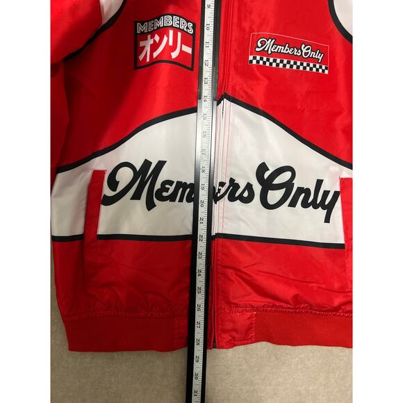 NWT Members Only Sport Red Team Racing Windbreaker Men's Jacket. Size: Medium - Picture 4 of 10